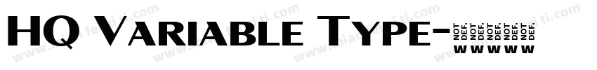 HQ Variable Type字体转换